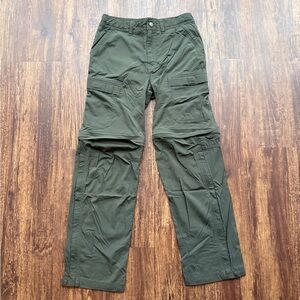 REI Co-op Shaded Olive Green Sahara Convertible Hiking Pants- Size Kids M(10-12)